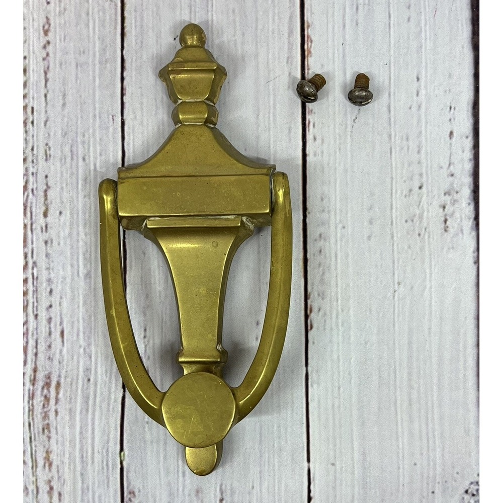 Vintage Newport #63 Solid Brass Door Knocker READ